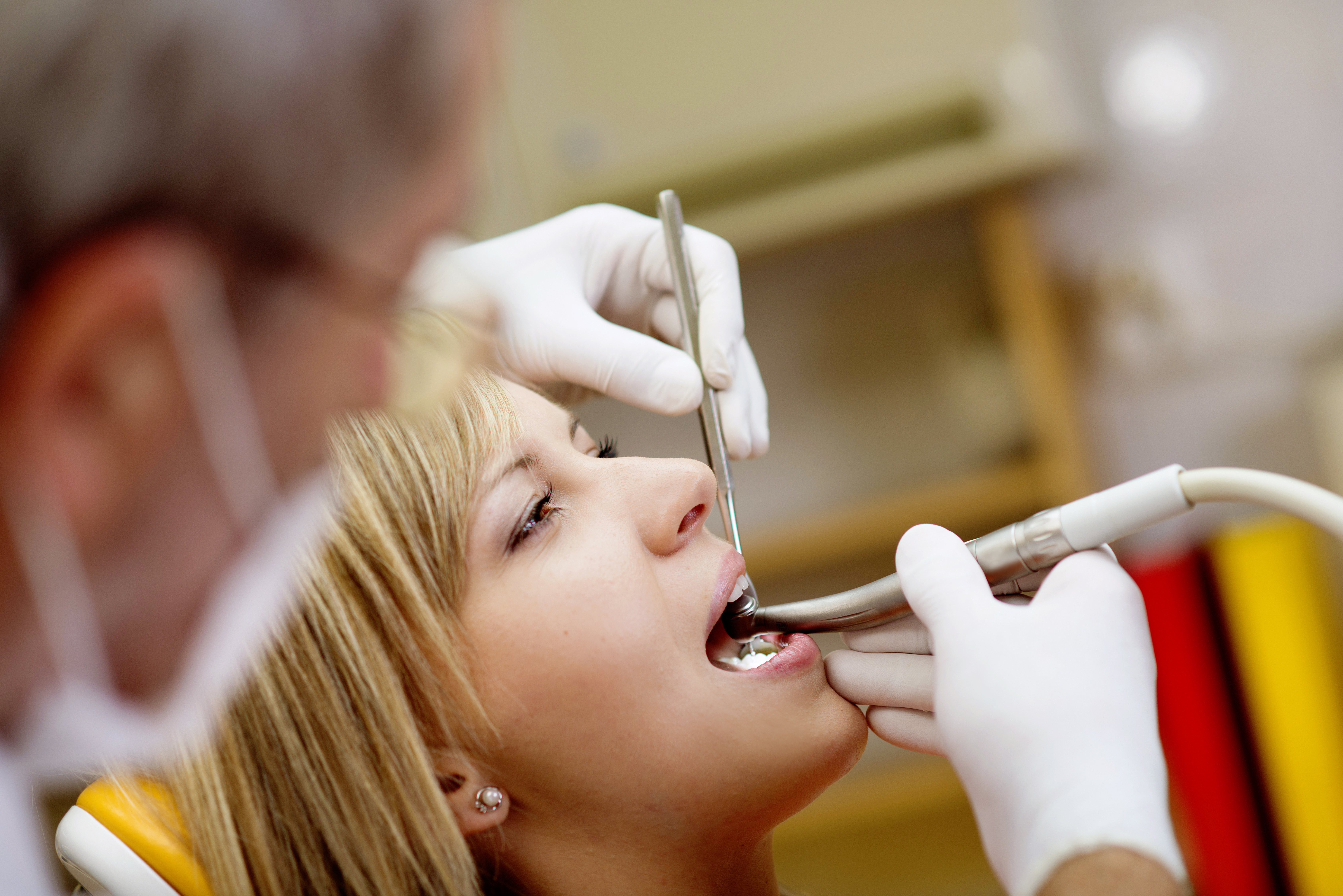 patient getting dental filling