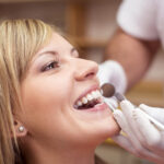 woman having a dental exam